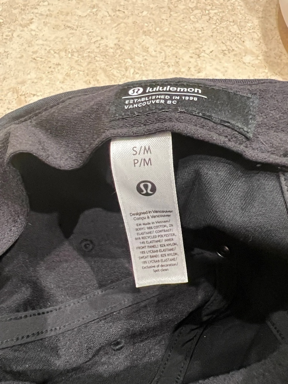 Lululemon Classic Ball Cap, black, size S/M - Picture 5 of 6